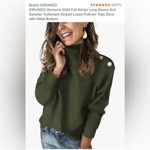Kirundo Army Green sweater women’s XL NWOT